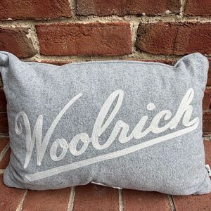 Woolrich x Target Embroidered Lumbar Toss Pillow Gray White 14" x 20" NWOT